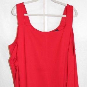 Vivid Lane Bryant Red Square Neck Cold-Shoulder 3/4 Slv Short Dress Size 26 EUC